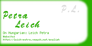 petra leich business card